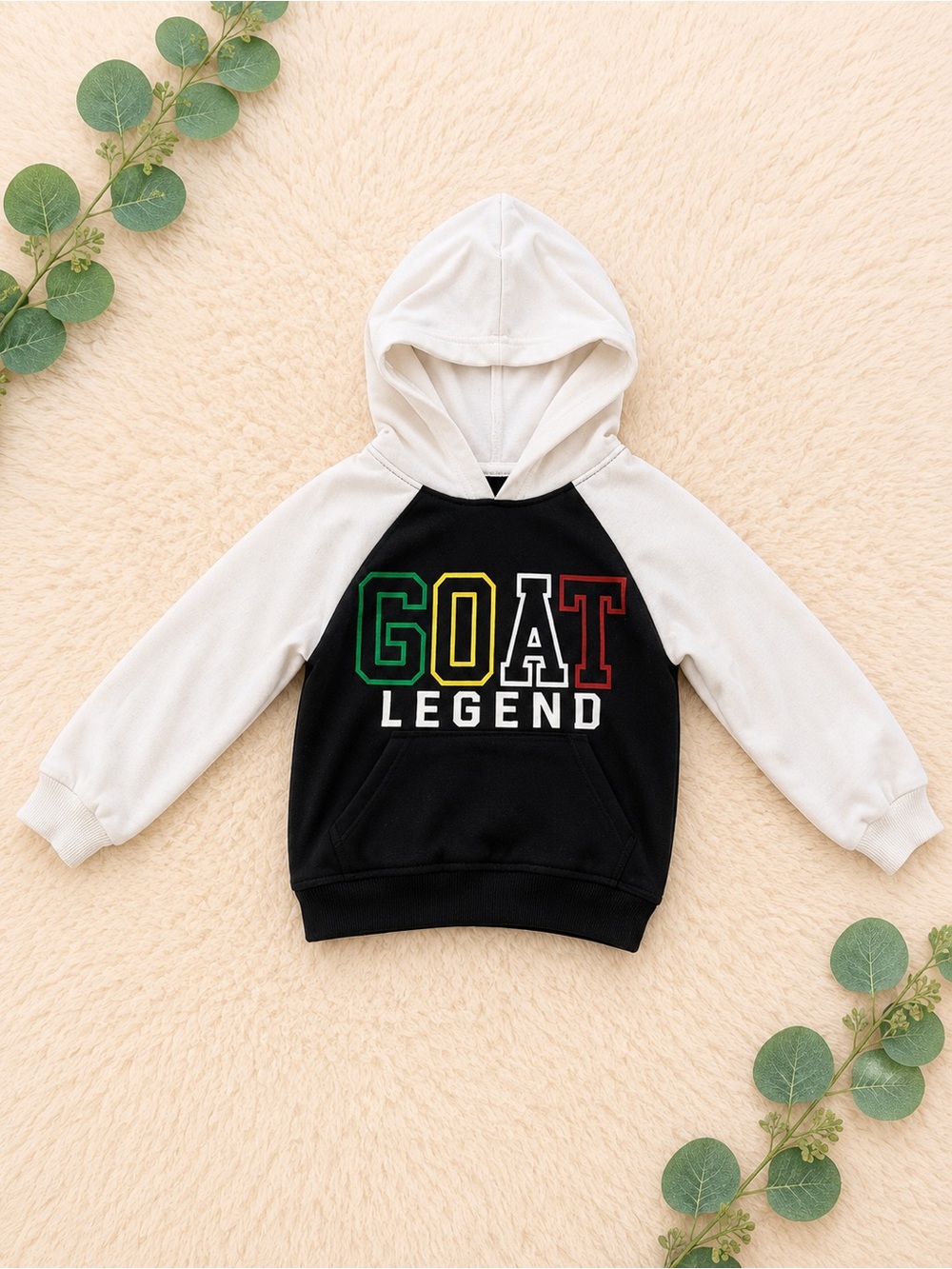 GOAT Legend Hooded Sweatshirt for Kids - Black & White
